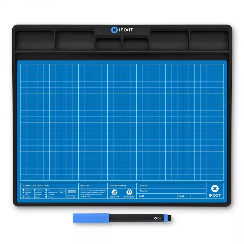 Alfombrilla magnética iFixit FixMat 1 300x250 mm con lápiz