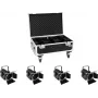 Set de luces LED EUROLITE THA-40PC 4x con case, kit de iluminación compacto de 4 piezas