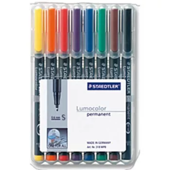 Rotulador permanente Staedtler 313 WP8 negro azul marrón verde naranja rojo violeta amarillo