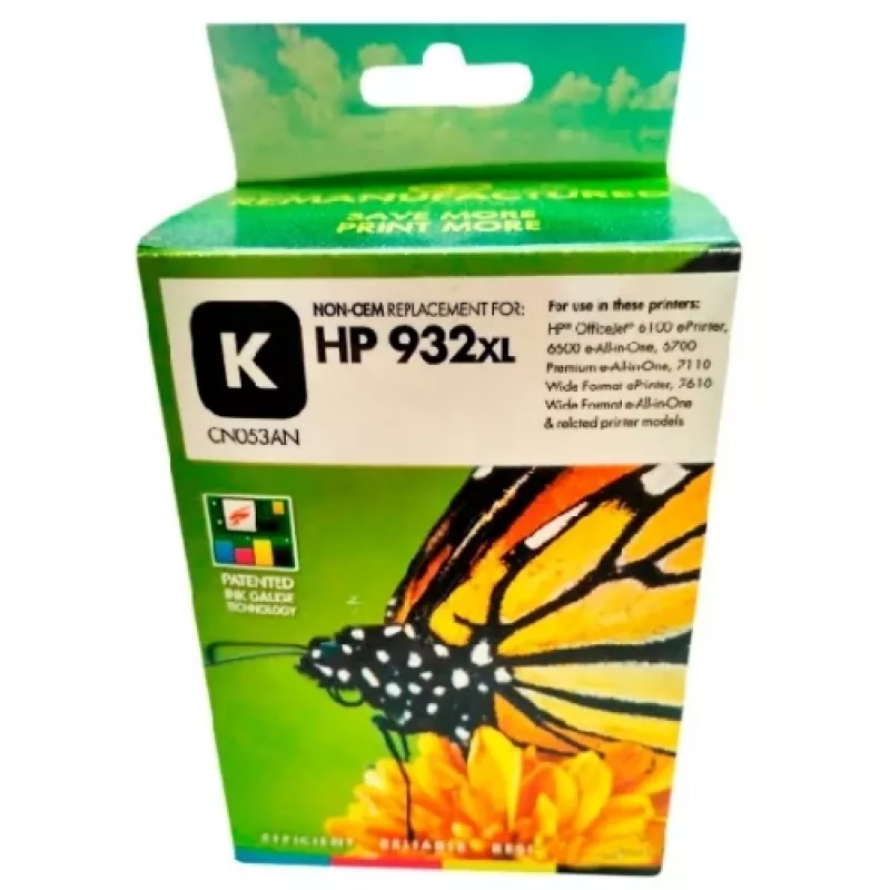 Cartucho de tinta compatible Static-Control HP 932XL CN053AE, negro