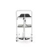 Silla de ruedas sanitaria MDH BMW02 — silla sanitaria ligera plegable para adultos, estructura portátil