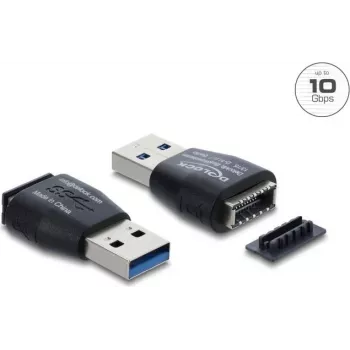 Adaptador de cable DELOCK Type-A a Type-E, Modelo 67339, negro