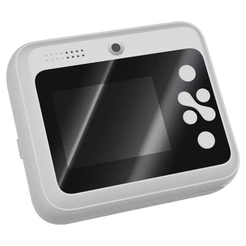 Cámara instantánea SAVIO AN-01 para niños, blanca, LCD de 6,1 cm (2,4″), MicroSDHC hasta 32 GB, USB-C, batería de 1200 mAh, sin flash integrado