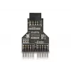 DeLOCK 60045 adaptador de cable de 9 pines USB 2.0 2 x cabecera de 9 pines negro