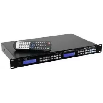 Reproductor multimedia Omnitronic DMP-103RDS estéreo USB SD – reproducción estéreo, compatibilidad con USB y tarjetas SD, sintonizador FM-RDS