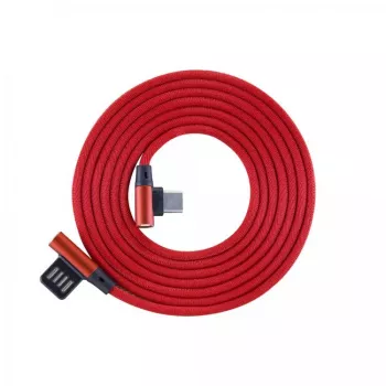 Sbox USB->Type-C 90 m/m 1,5m Type-C-90R rojo fresa