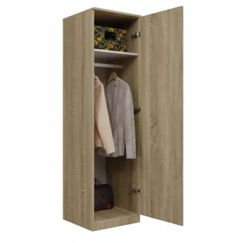 Armario ropero Topeshop SD-50 SON KPL 5 baldas 1 puerta roble