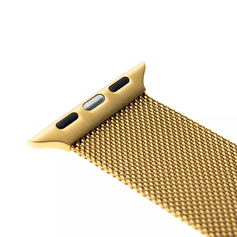 Correa de repuesto de malla metálica FIXED FIXMEST-434-GD para Apple Watch 42/44/45/46/49 mm, acabado dorado