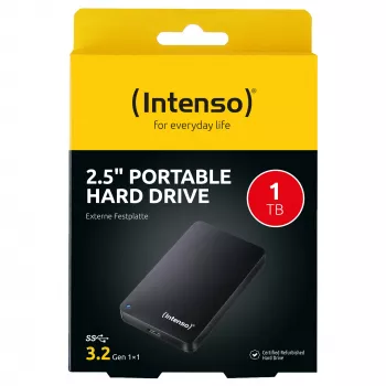 Disco duro portátil 1 TB reacondicionado, disco duro externo (negro)
