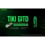 Linterna de llavero Nitecore TIKI GITD gris - recargable por USB, 1 lm, 55 mm, 12 g, IP66