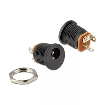 Conector hembra de alimentación DeLOCK 65690 negro