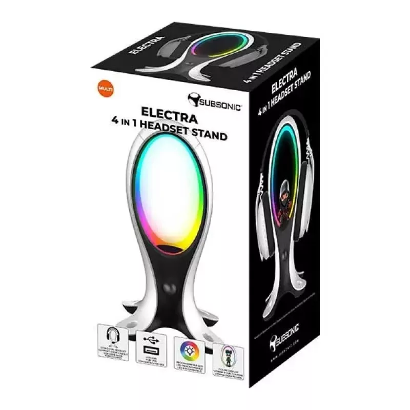 Soporte para auriculares Subsonic SA5682 negro blanco 426g