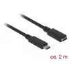 Cable USB DeLOCK SuperSpeed USB 3.2 Gen 1 2 m USB-C negro