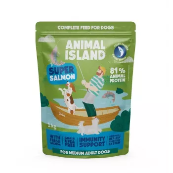 ANIMAL ISLAND Salmon - Comida seca para perros - 1 kg
