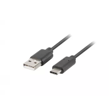 Cable USB 2.0 LANBERG CA-USBO-10CU-0005-BK — USB A a USB C, 0,5 m, negro