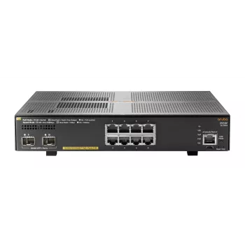 Hewlett Packard Enterprise HPE Aruba 2930F 8G PoE+ 2SFP+ - Switch - L3 - gestionado - 8 x 10/100/1000 (PoE+) + 2 x 1 Gigabit/10 Gigabit SFP+ (Uplink) - montaje en rack - PoE+ (125