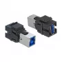 Módulo Keystone DeLOCK 86395 plano negro USB A