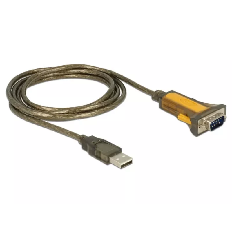 Cable serie DeLOCK 65840 USB Type-A DB-9 1,5 m negro amarillo