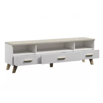 Soporte de TV Cama LOTTA 180cm blanco + roble sonoma