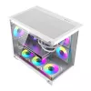 Caja de PC DarkFlash B275 PRO (blanca) con 6 ventiladores