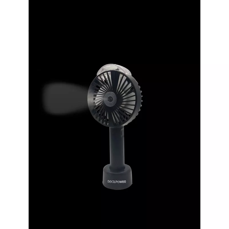 Ventilador RealPower portátil con pulverizador