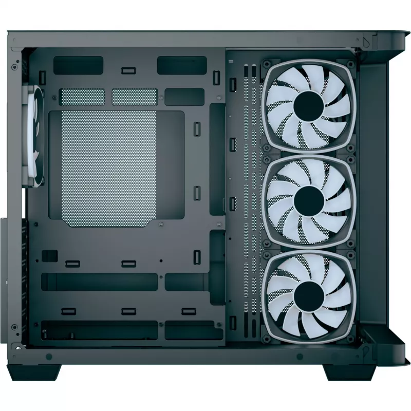 Caja para PC torre AEROCOOL P500C EVO-G-BK-v1 con 2 paneles laterales de cristal templado, negro