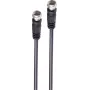 shiverpeaks ®-BASIC-S--Cable de conexión de satélite, conector F macho - conector F macho, 100% apantallado, pin central, > 100 dB, negro, 1,5 m (BS80092-128S)