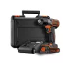 Taladradora Black & Decker ASD18K-QW, sin llave, 1,5 Ah, negro/naranja