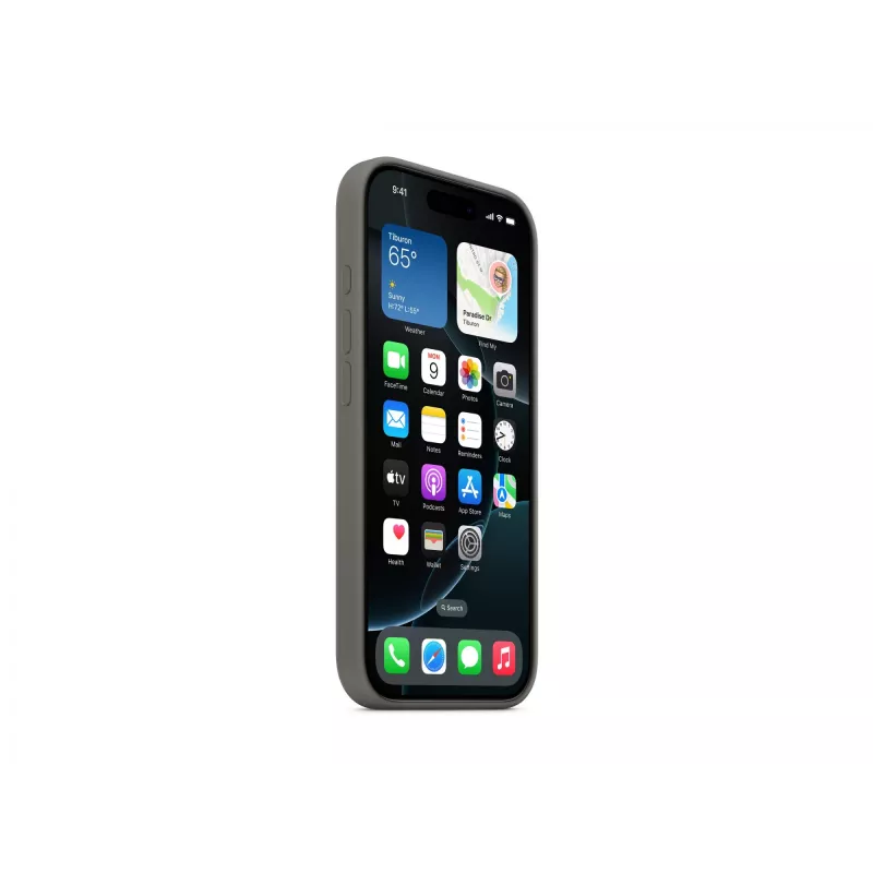 Apple iPhone 16 Pro Funda de silicona con MagSafe - Gris piedra