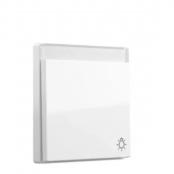 Mecanismo de interruptor de balancín gira para símbolo de timbre y set de montaje System 55 modelo 367303 en blanco puro
