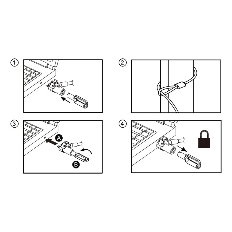 Candado de seguridad para portátil, universal, ranura Nano