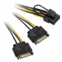 Adaptador 2x SATA de 15 pines a 1x PCIe de 6 pines - Adaptador - Digital/Datos (AK-CBPW19-15)