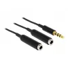 Cable de audio DeLOCK 65575 0,25 m 3,5 mm 2 x 3,5 mm negro