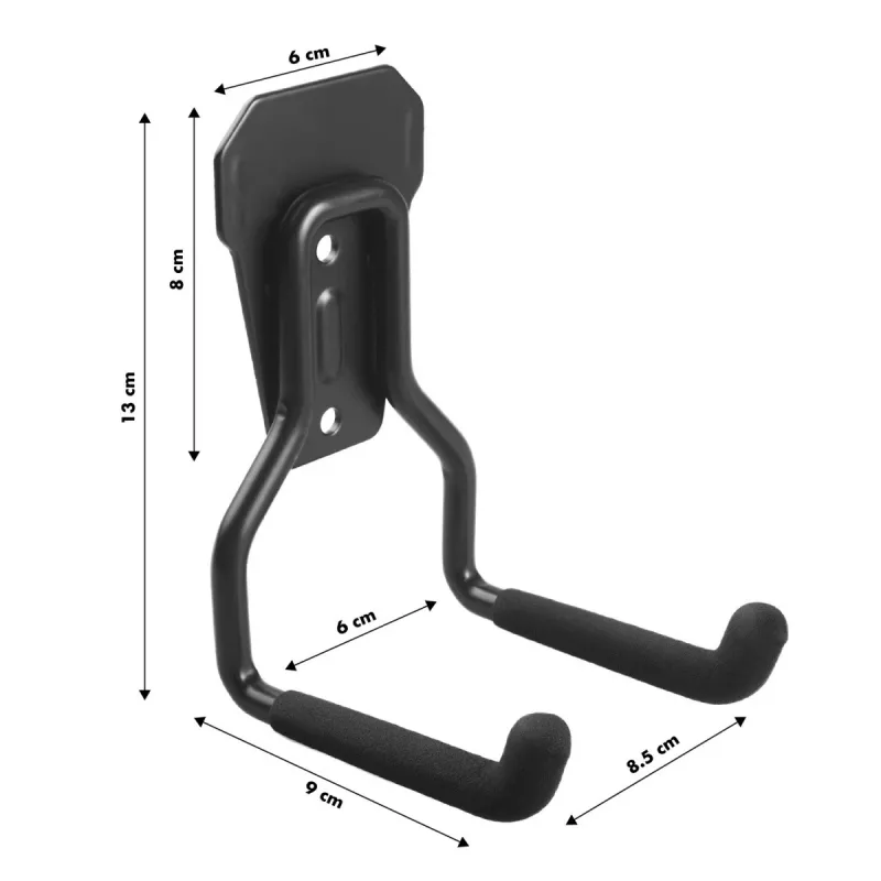 Gancho de pared MACLEAN MC-439 acero, capacidad de carga 35 kg