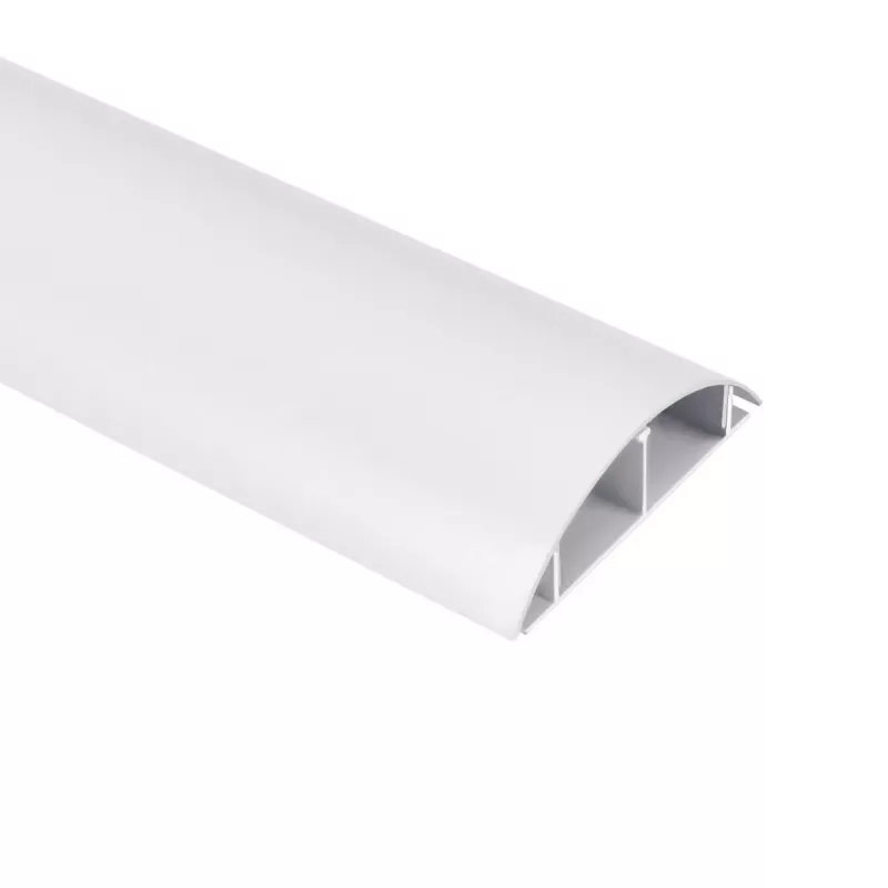 Canaleta de aluminio MACLEAN MC-814 W blanca — organizador de cables, perfil rígido de aluminio para ocultar cables
