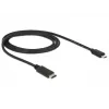 DeLOCK - cable USB - Micro-USB tipo B de 5 pines (M) - USB tipo C de 24 pines (M) - 1,0 m (USB 3.1) - negro (83602)