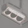 Soporte inferior de ventilador en ángulo HAVN HS 420 blanco — soporte de montaje de ventilador para instalación inferior en la carcasa