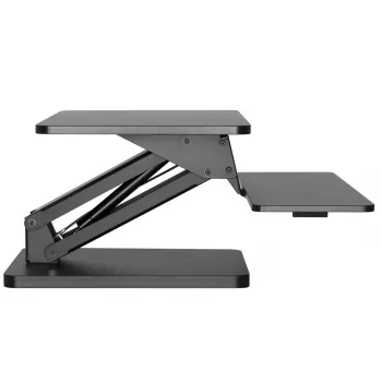 Soporte de sobremesa Maclean para teclado, monitor o portátil, pistón de gas, altura ajustable, negro, MC-882