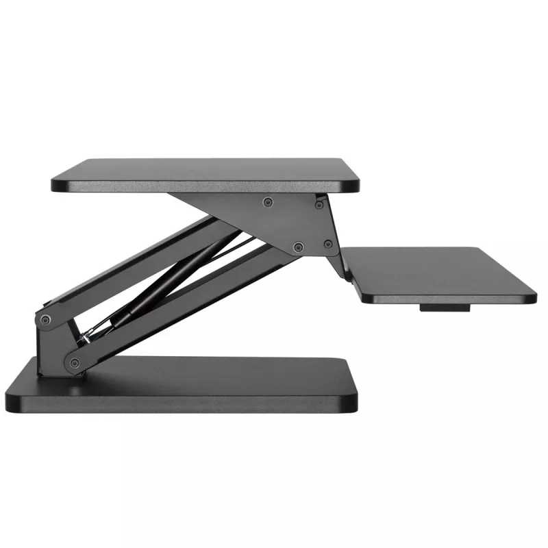Soporte de sobremesa Maclean para teclado, monitor o portátil, pistón de gas, altura ajustable, negro, MC-882