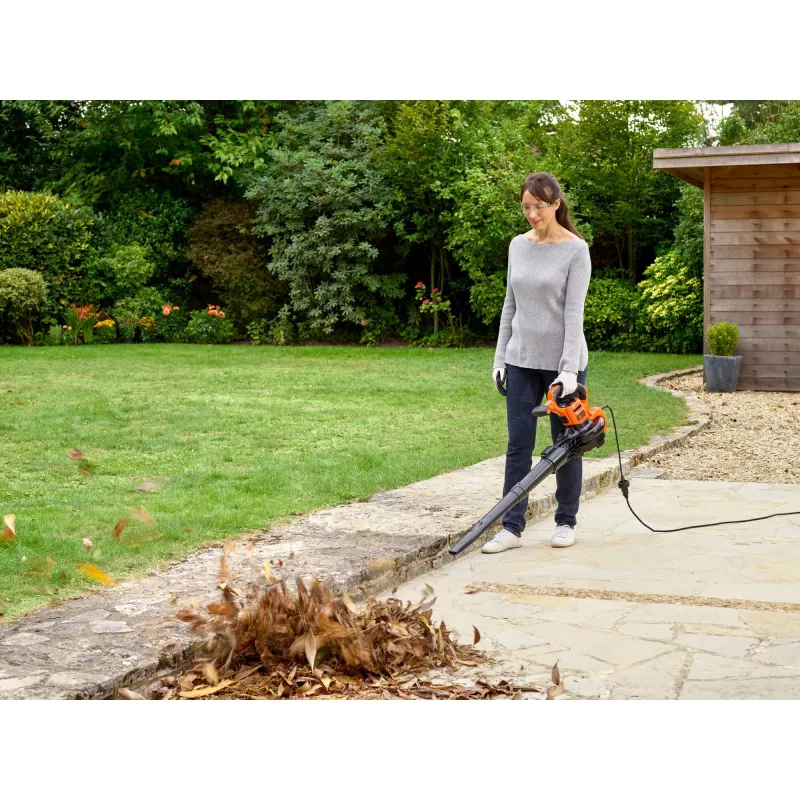 Black & Decker BEBLV301-QS soplador/aspirador de hojas 3 en 1, 3000 W