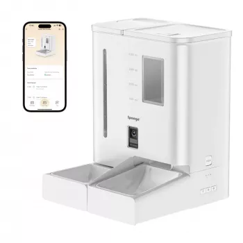 Comedero automático Sponge SPONGE Pet Feeder Smart DUAL — comedero inteligente de doble cuenco para mascotas