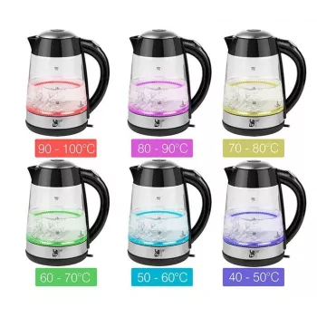 Hervidor de agua Lafe LAFCZA46806, 2200 W, 1,7 l, negro