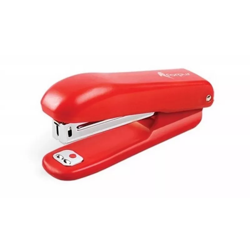 Grapadora Forpus, roja, hasta 12 hojas, grapas 10 1102-006