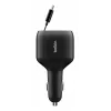Belkin 75W 2 puertos con cable USB-C retráctil para coche - Cable (CCC001HQBK)