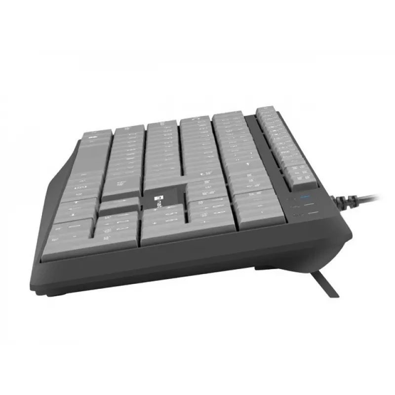 Teclado cableado de tamaño completo NATEC NKL-1507 USB QWERTY US International gris/negro, 105 teclas, teclado numérico