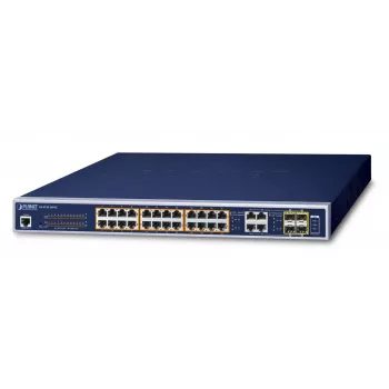 PLANET GS-4210-24P4C - Switch - gestionado - 24 x 10/100/1000 (PoE+) + 4 x Combo Gigabit-SFP - sobremesa, montaje en rack - PoE+ (220 W) (GS-4210-24P4C)