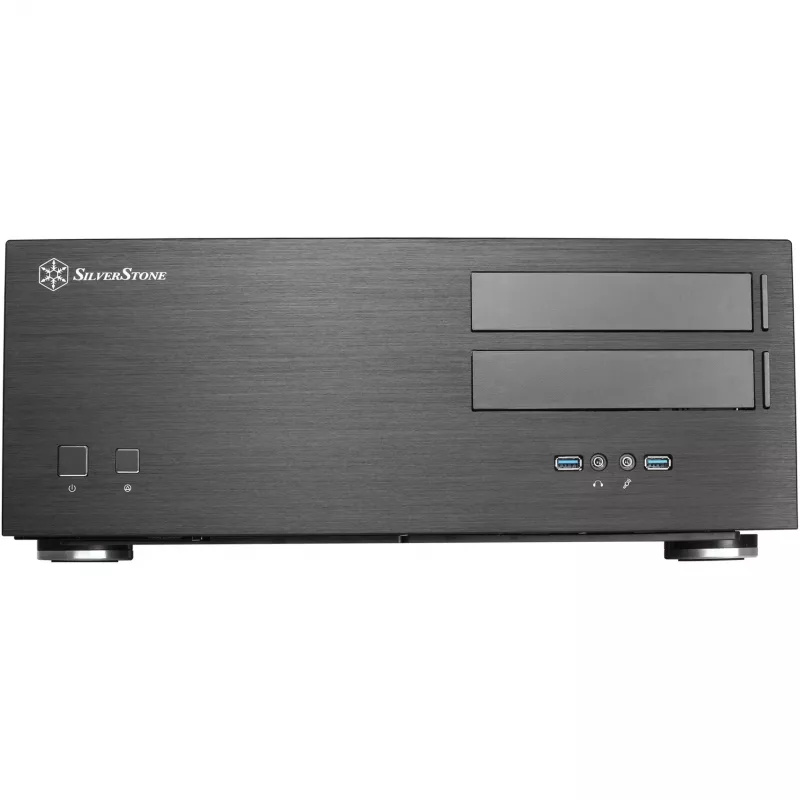 SilverStone Grandia GD08 - Sobremesa - SSI EEB - sin fuente de alimentación - negro - USB/audio