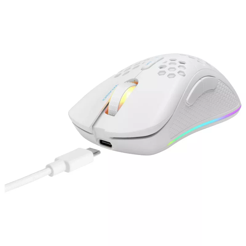 Ratón gaming Deltaco GAM-120-W RF inalámbrico USB Type-C