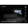 Teclado gaming mecánico SAVIO BLACKOUT X2 PEACH — 61 teclas 60 % QWERTZ, RGB LED, hot-swap, USB Type-A/Type-C, cable extraíble