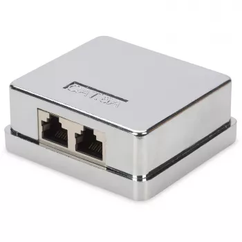 Caja de superficie Digitus CAT 6A 2 puertos
